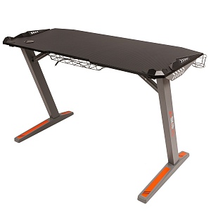 Стол компьютерный SKILLL CTG-003 120X60, Серая рама/черная столешница 